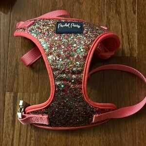 Packed Party Glittery Pink Dog Harness